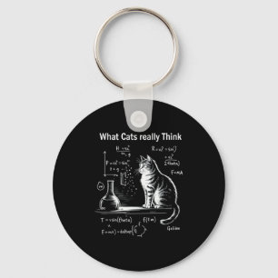 Grappige Kat Fysica Humor Ontwerp Wat Katten Echt Sleutelhanger