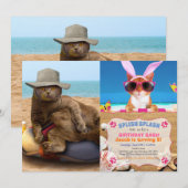 Grappige kat gaat op vakantie kaart (Voorkant / Achterkant)