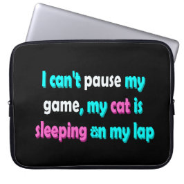 Grappige Kat Gamen Laptop Sleeve