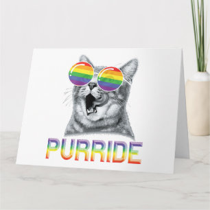 Grappige Kat Gay Pride Regenboog Zonnebril LGBTQ  Kaart