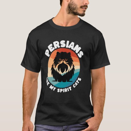 Grappige Kat Geest Dier Perzische Kat T-shirt (Voorkant)