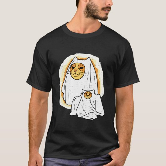 Grappige Kat Geest Kitty Kitten Meme Halloween Die T-shirt (Voorkant)