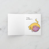 Grappige kat Gelukkig Nieuwjaar Kaart (Binnen)