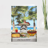 Grappige Kat Gelukkige Cinco DE Mayo Kaart (Voorkant)