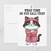 Grappige kat gemist avondklok briefkaart (Voorkant / Achterkant)