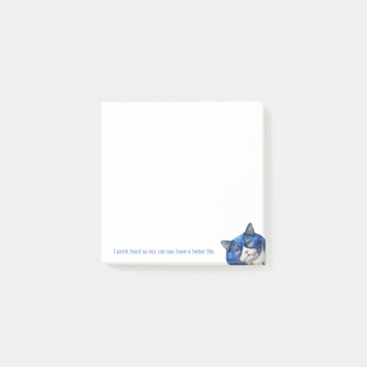 Grappige kat gepersonaliseerd briefpapier post-it® notes (Voorkant)