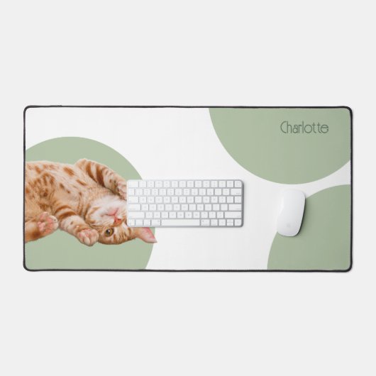 Grappige kat gepersonaliseerd bureaumat (Keyboard & Muis)