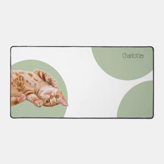 Grappige kat gepersonaliseerd bureaumat (Voorkant)