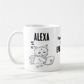 Grappige kat gepersonaliseerde koffiemok (Links)