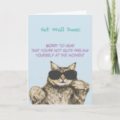 Grappige kat get well kaart (Voorkant)