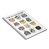 Grappige kat gevoelens grafiek Hoe voel jij je kat Notitieboek (Rechterzijde)