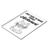 Grappige kat - gewoon hier om dingen ongemakkelijk notitieboek (Linkerzijde)