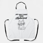Grappige kat - gewoon hier om dingen ongemakkelijk schort (Voorkant)