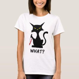 Grappige kat gezegde wat t-shirt