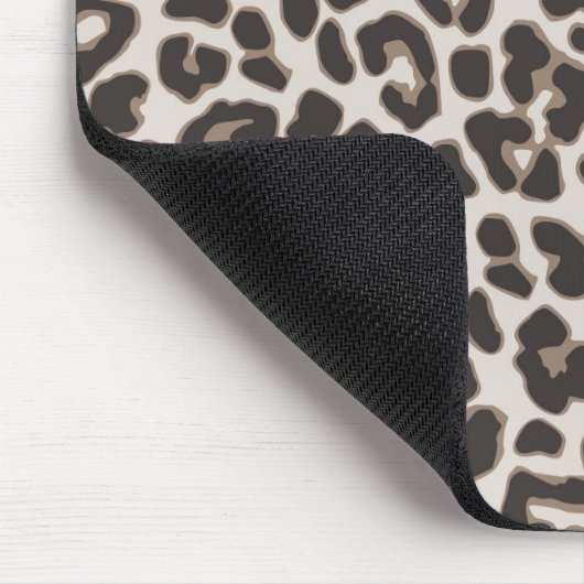 Grappige kat gezichten op Leopard Print Mousepad Muismat (Hoek)