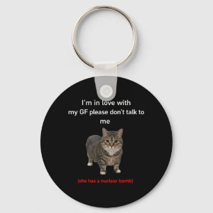Grappige kat GF relatie humor citaat Sleutelhanger