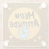 grappige kat glazen onderzetter (Achterkant)