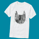 Grappige kat glimlach t-shirt<br><div class="desc">Een grappige kat met een brutale grijns op dierenvrienden. Originele versie door Nic Squirrell.</div>