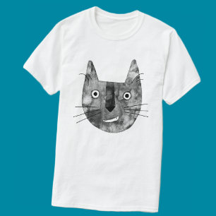 Grappige kat glimlach t-shirt