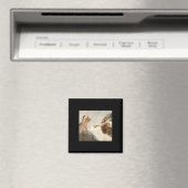 Grappige kat God Schepping van Adam Meme Jezus Magneet (Insitu (Vaatwasser))
