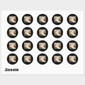 Grappige kat God Schepping van Adam Meme Jezus Ronde Sticker (Vel)