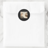 Grappige kat God Schepping van Adam Meme Jezus Ronde Sticker (Tas)