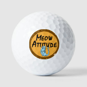 grappige kat golfballen