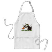 Grappige kat-golfer vist in waterhindernis standaard schort (Voorkant)