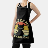 Grappige kat grafisch sarcastisch Ten eerste ben i Schort (Insitu)