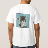 Grappige kat grammatica politie t-shirt (Achterkant)