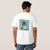 Grappige kat grammatica politie t-shirt (Achterkant volledig)