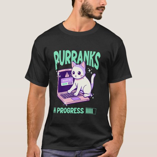 grappige kat grap 1 april 2025 t-shirt (Voorkant)