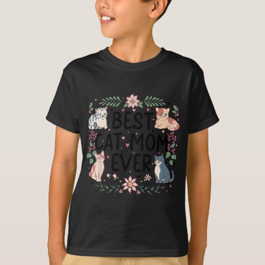 Grappige Kat Graphic Vrouwen Moeder Kat Eigenaren T-shirt (Voorkant)
