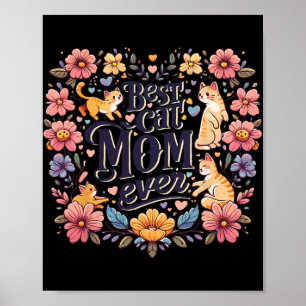 Grappige Kat Graphic Vrouwen Moeder Kat Kitten Bes Poster
