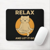 Grappige Kat Graphic Yoga Zen Meditatie Muismat (Met muis)