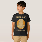 Grappige Kat Graphic Yoga Zen Meditatie T-shirt (Voorkant volledig)
