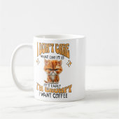 Grappige kat Grumpy Coffee Lover Sarcastic Ik wil Koffiemok (Links)
