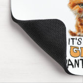 Grappige kat Grumpy Coffee Lover Sarcastic Ik wil  Muismat (Hoek)