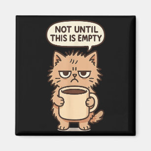 Grappige kat Grumpy koffie liefhebber niet ochtend Magneet