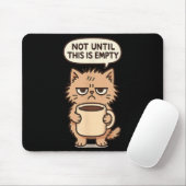 Grappige kat Grumpy koffie liefhebber niet ochtend Muismat (Met muis)