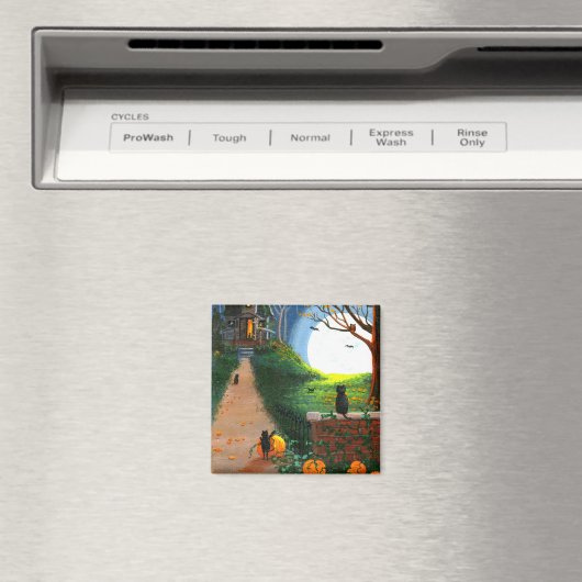 Grappige kat Halloween Creationarts Magneet (Insitu (Vaatwasser))