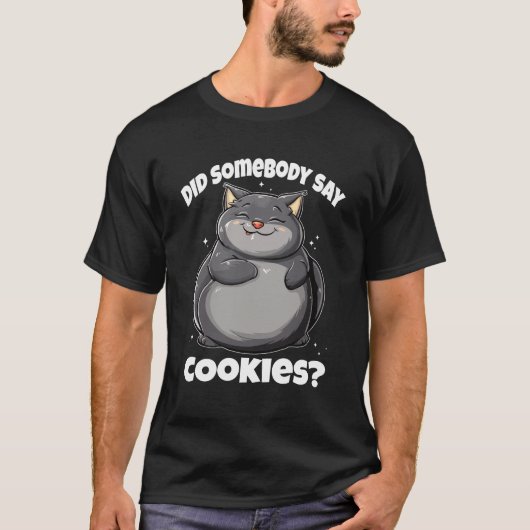 Grappige kat Heeft iemand koekjes gezegd? T-shirt (Voorkant)