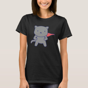 grappige kat held t-shirt