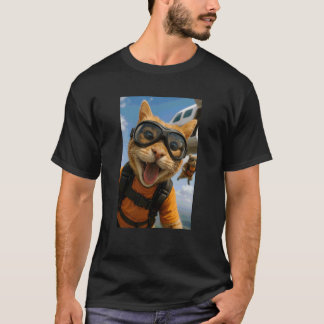 Grappige Kat Hemel Diving Diver Dierenliefhebber D T-shirt