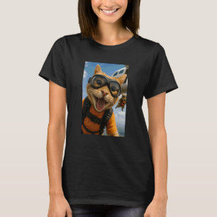 Grappige Kat Hemel Diving Diver Dierenliefhebber D T-shirt