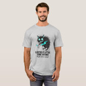 Grappige Kat Het Is Prima Ik Ben Prima Elektro Spe T-shirt (Voorkant volledig)