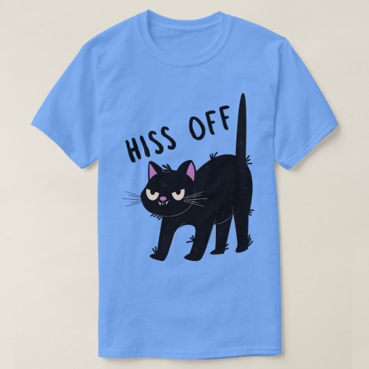 grappige kat Hiss Off Mannen Vrouwen T-shirt (Design voorkant)