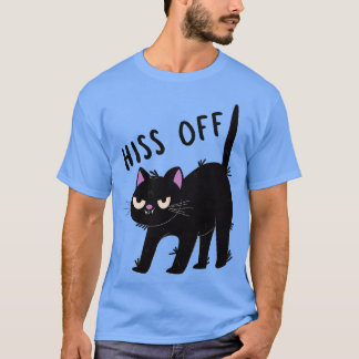 grappige kat Hiss Off Mannen Vrouwen T-shirt