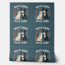 Grappige Kat & Hond Schattigee Pet Paar Cartoon Ac