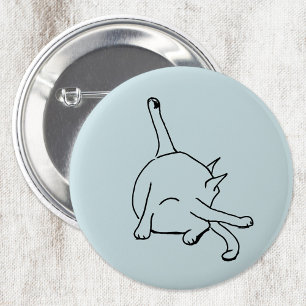 Grappige kat humor ronde button 5,7 cm
